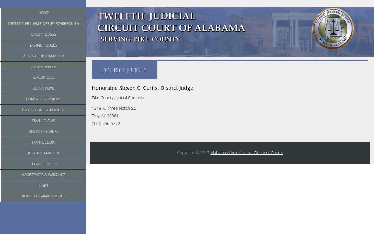 Pike County court dockets District Court judge