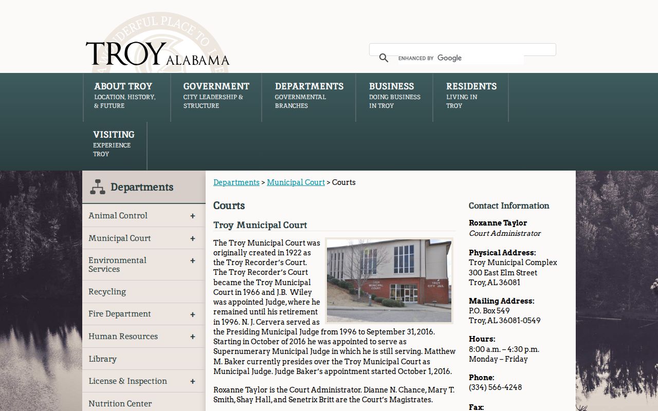 Pike County Court records Troy Municipal Court source