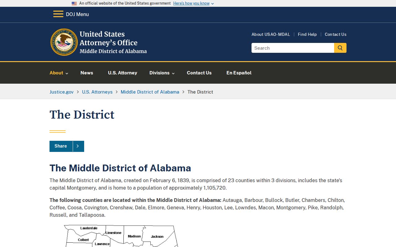 Pike County warrant search Middle District federal jurisdiction